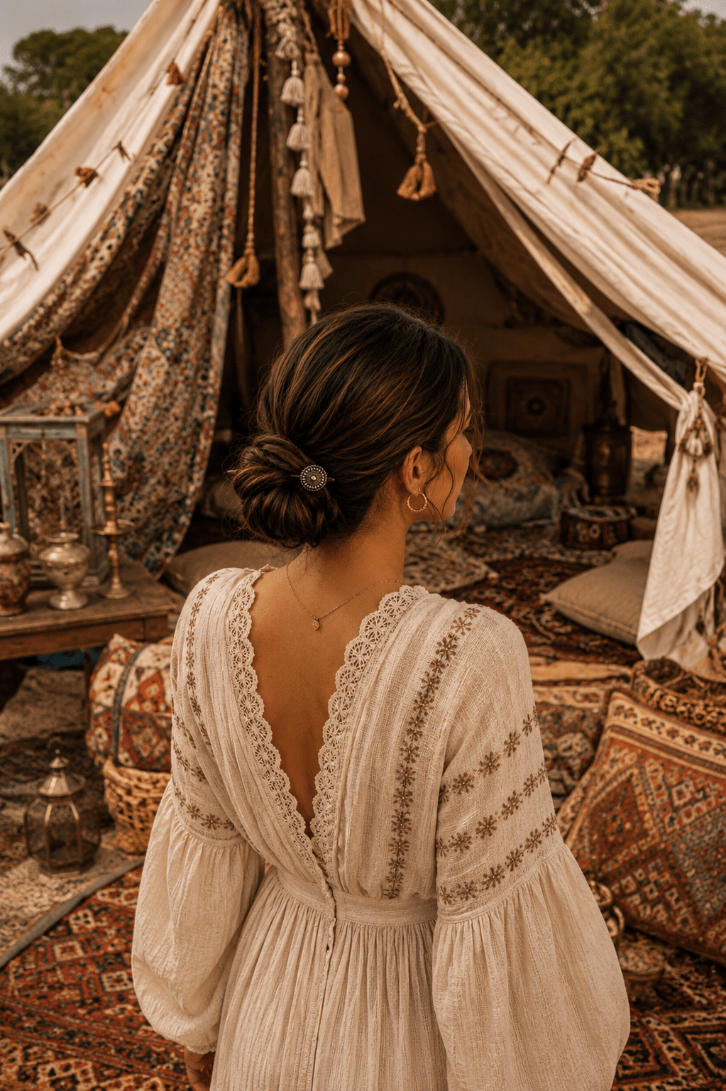 Jaipur | Filigree Hair Stick in Rosewood with Alpaca Silver | Nomad Amara