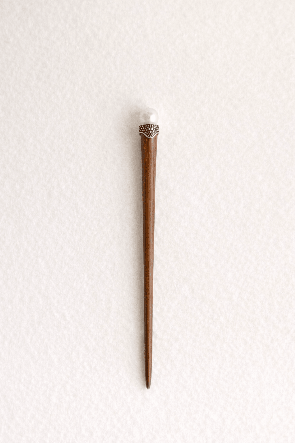 Bali| Freshwater Pearl Hair Stick in Rosewood with Alpaca Silver | Nomad Amara