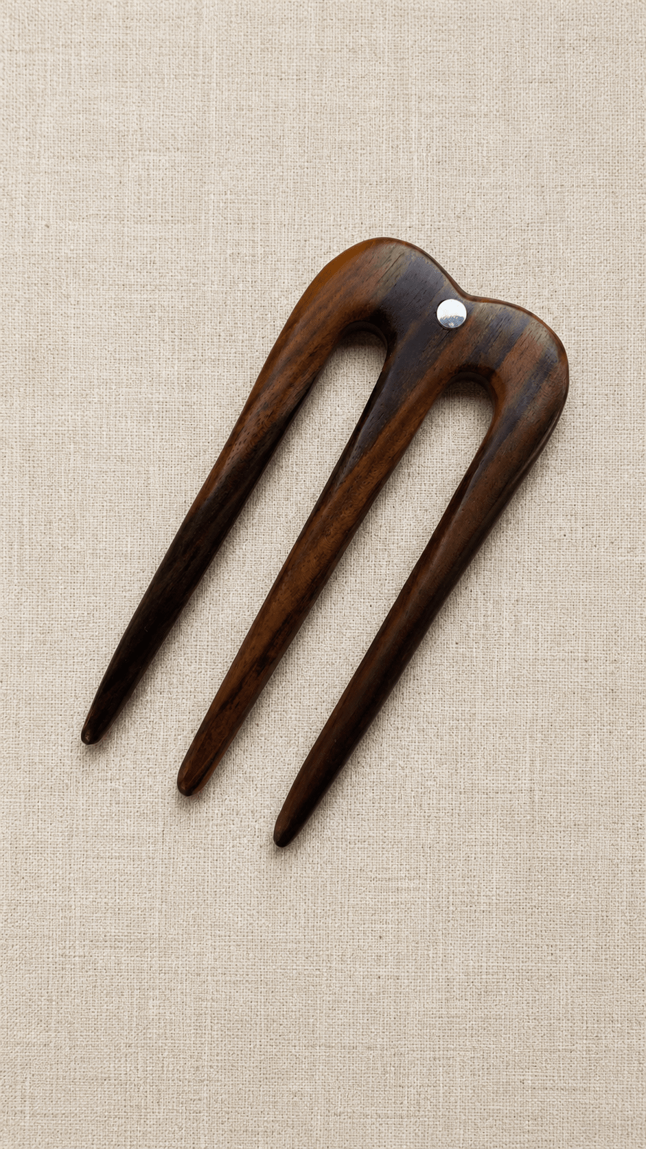 Cuore Three-Pronged Trinity Wooden Hair Fork | Nomad Amara