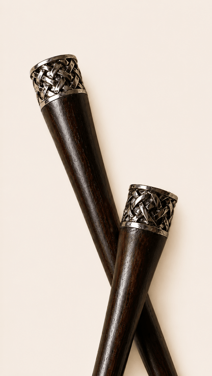 Interlaced Crown Rosewood Hair Stick | Timeless Hair Rituals | Nomad Amara