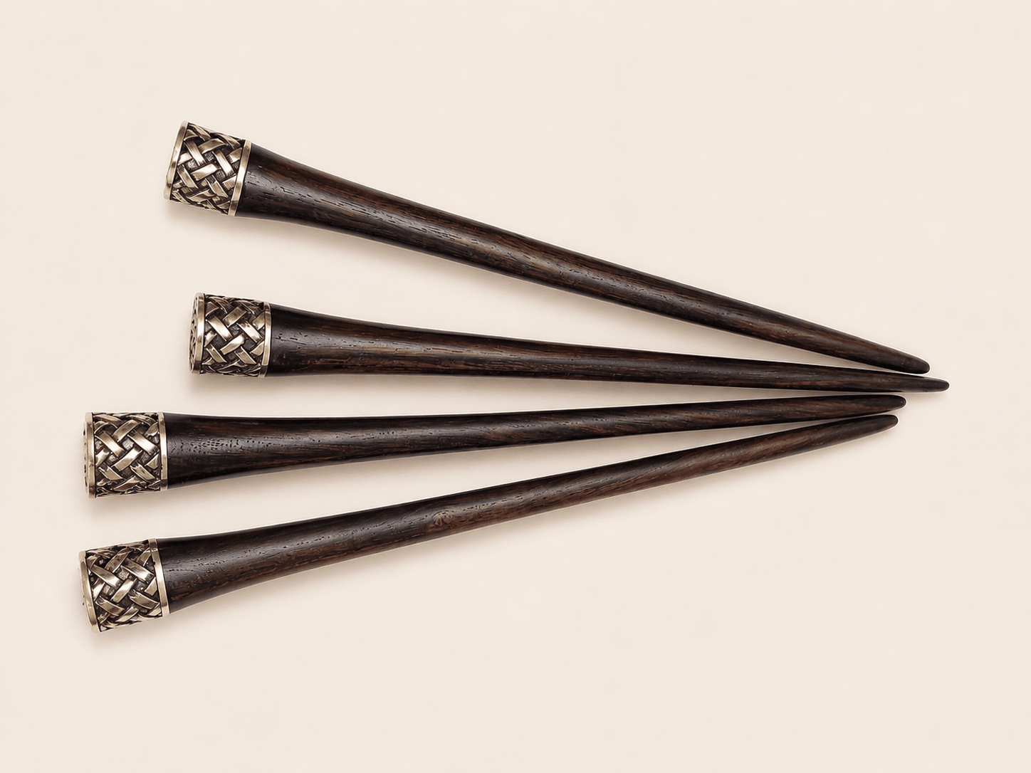 Interlaced Crown Rosewood Hair Stick | Timeless Hair Rituals | Nomad Amara