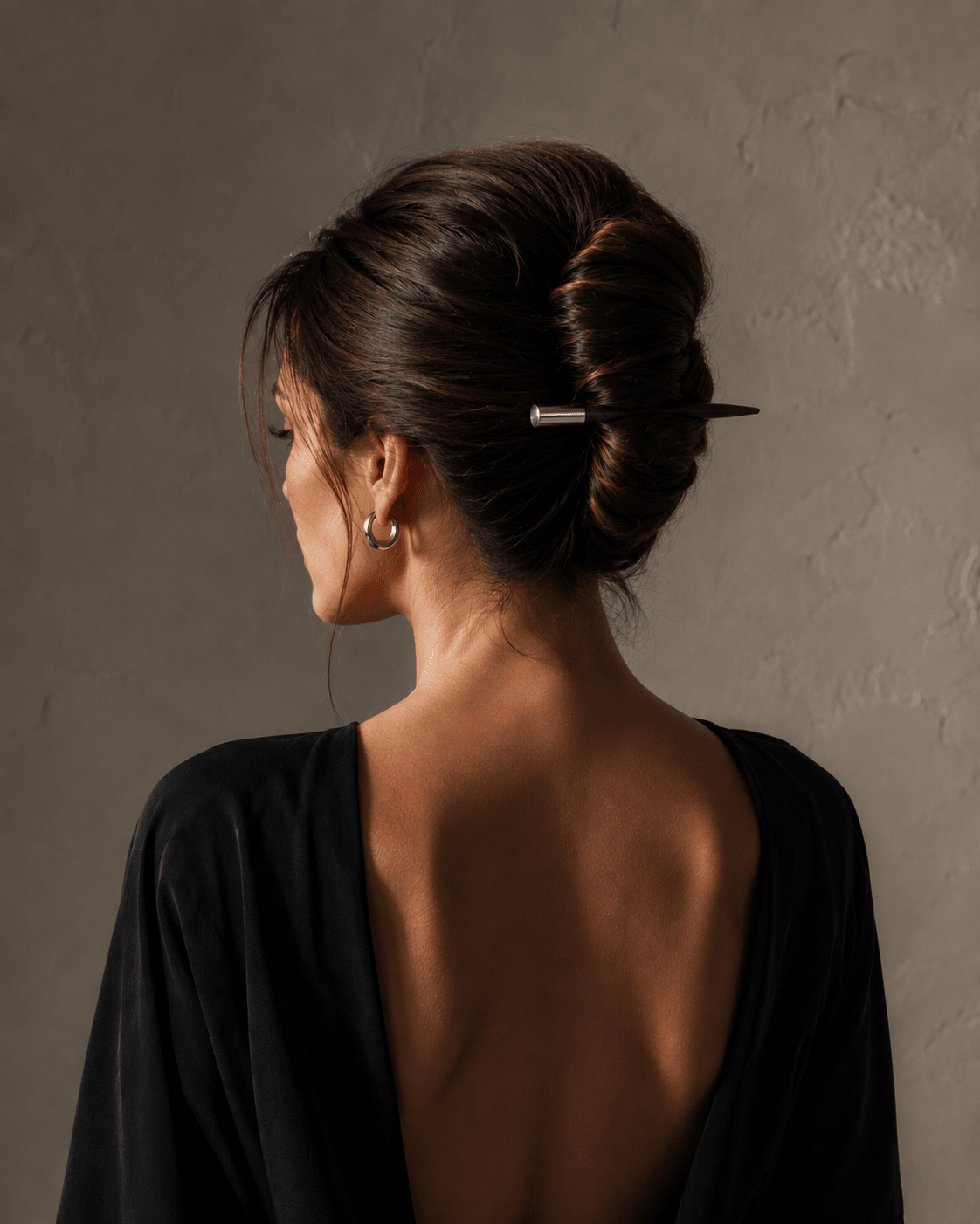 Milan Minimalist Hair Stick | Rosewood & Solid Brass | Nomad Amara | Nomad Amara