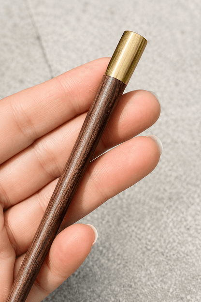 Milan Minimalist Hair Stick | Rosewood & Solid Brass | Nomad Amara | Nomad Amara