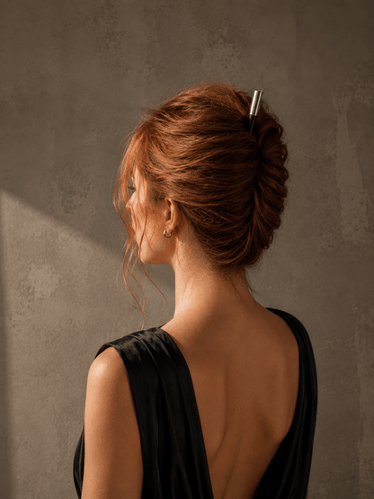 Milan Minimalist Hair Stick | Rosewood & Solid Brass | Nomad Amara | Nomad Amara