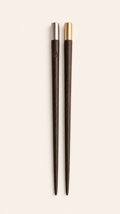 Momoa Men’s Wooden Hair Stick | Rosewood & Alpaca Silver Man Bun | Nomad Amara