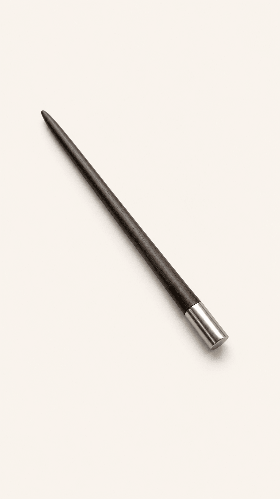 NY | Minimalist Hair Stick in Rosewood with Alpaca Silver | Nomad Amara