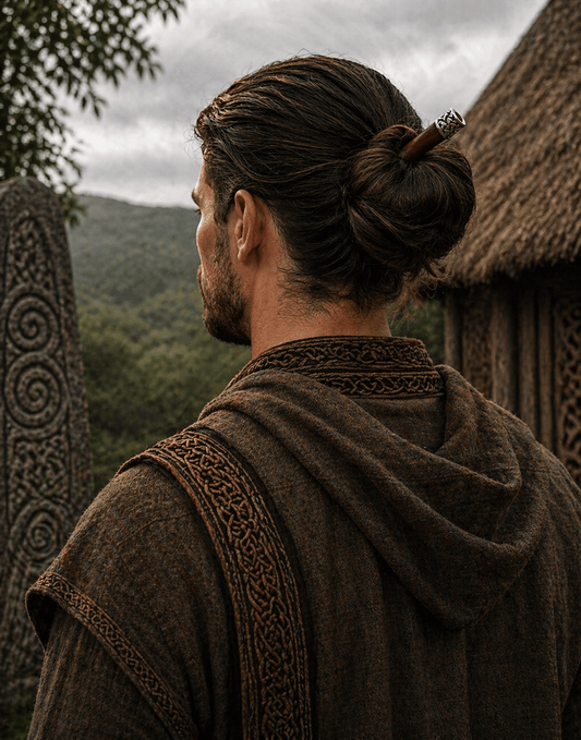Ragnar Viking Hair Stick for Men | Alpaca Silver Man Bun Pin | Nomad Amara