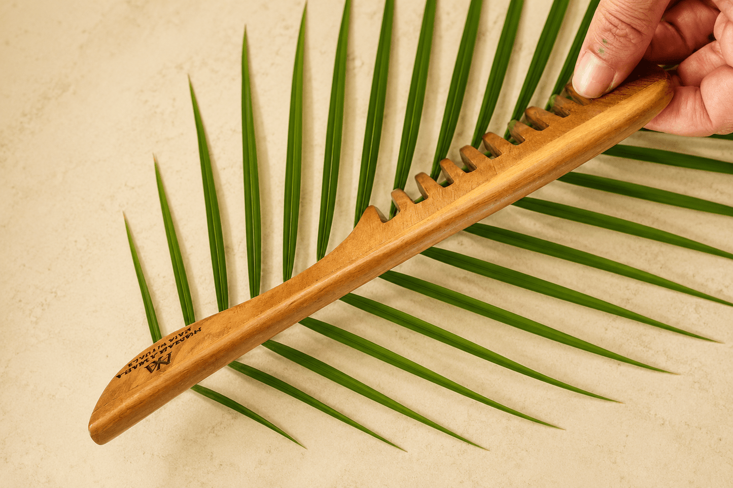 The Linear Teak Wood Comb | Timeless Hair Rituals | Nomad Amara