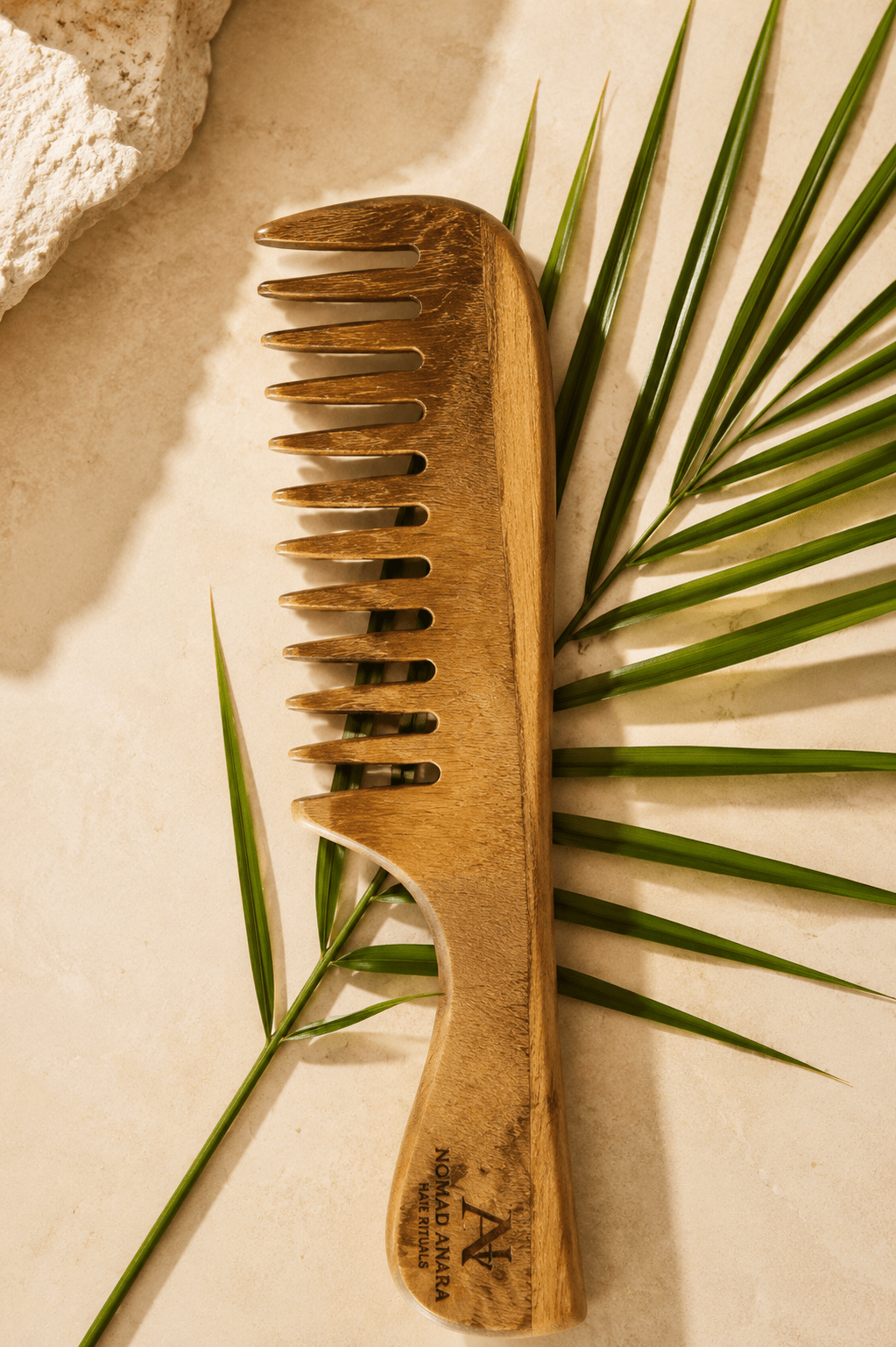 The Linear Teak Wood Comb | Timeless Hair Rituals | Nomad Amara