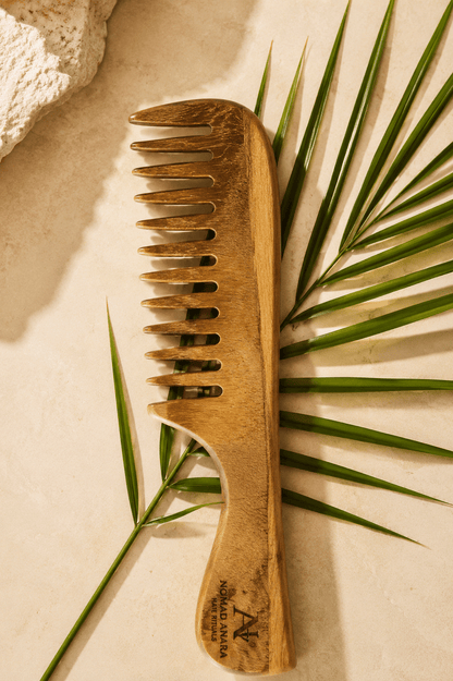 The Linear Teak Wood Comb | Timeless Hair Rituals | Nomad Amara
