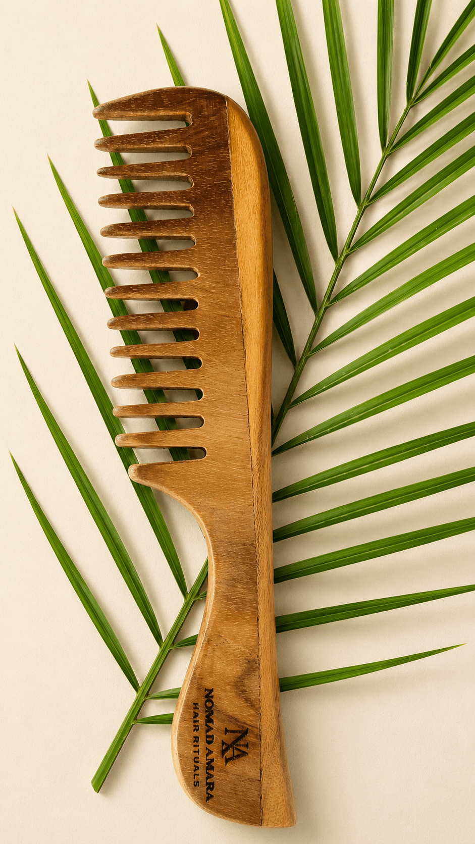 The Linear Teak Wood Comb | Timeless Hair Rituals | Nomad Amara