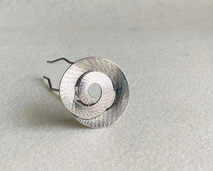 The Silver Eclipse Disc Metal French Pin | Nomad Amara