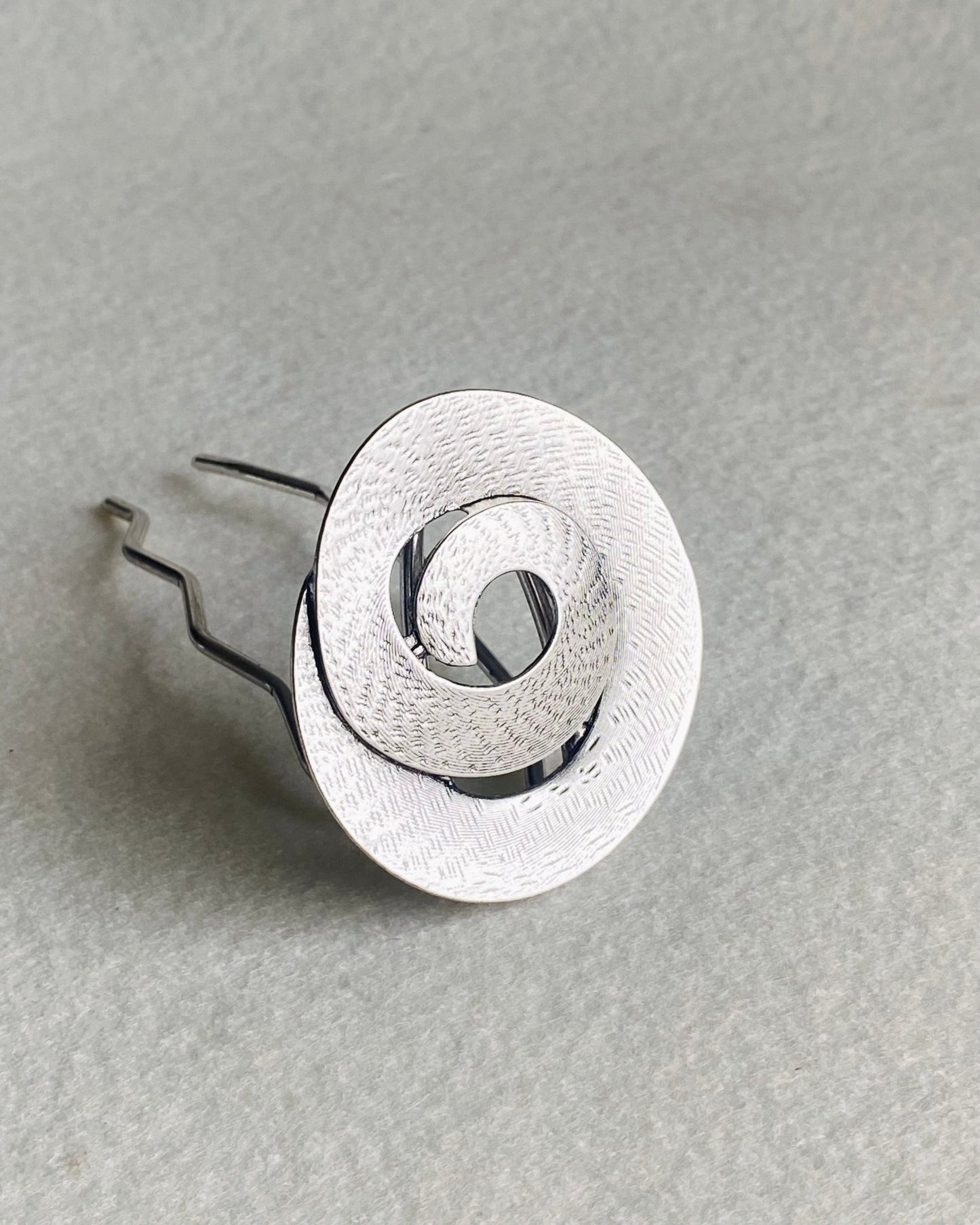The Silver Eclipse Disc Metal French Pin | Nomad Amara