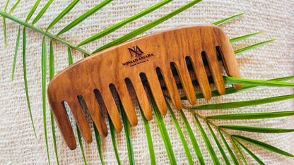 The Voyage Pocket Teak Wood Comb | Timeless Hair Rituals | Nomad Amara