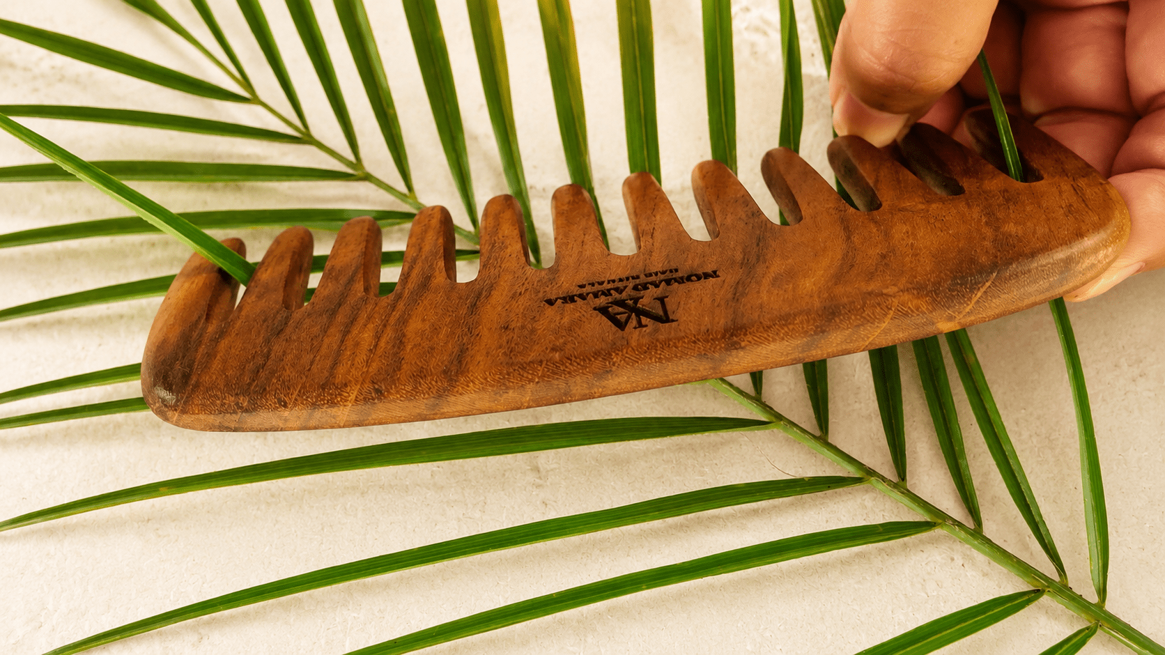The Voyage Pocket Teak Wood Comb | Timeless Hair Rituals | Nomad Amara