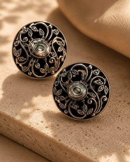 Vienna Wooden Hair Stick with Abalone Shell | Handcrafted Rosewood Hair Pin | Nomad Amara